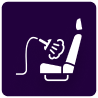 Car seat steaming icon