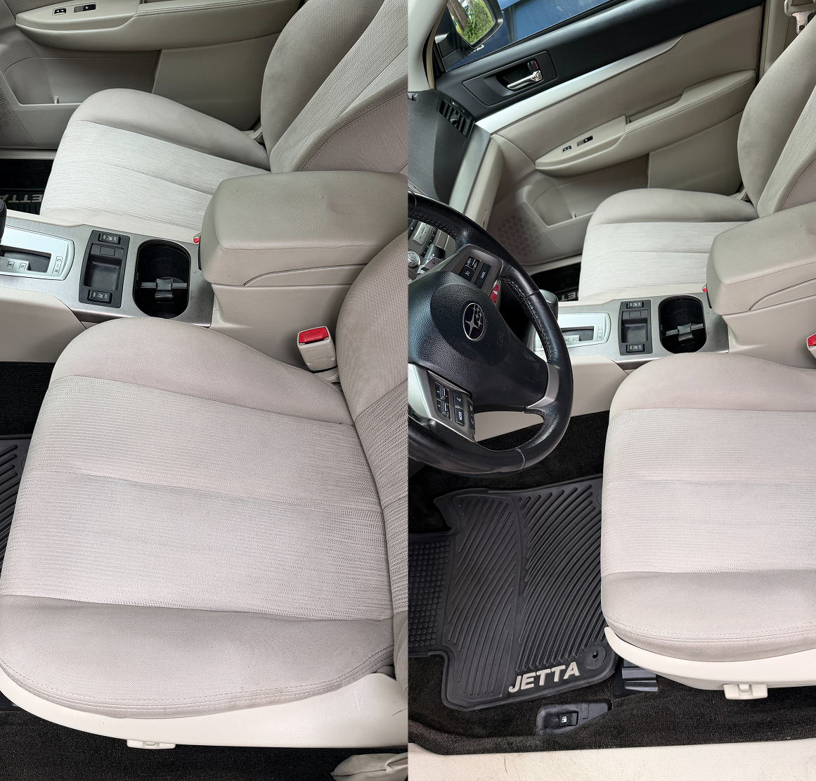 Clean car front seats view